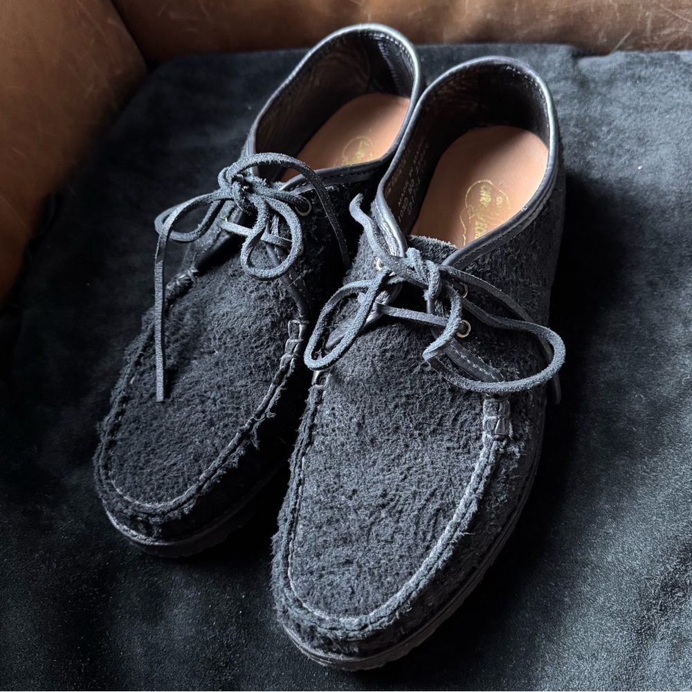 Sperry Captain's Oxford by Chris Echevarria black suede boat shoes winter vibram